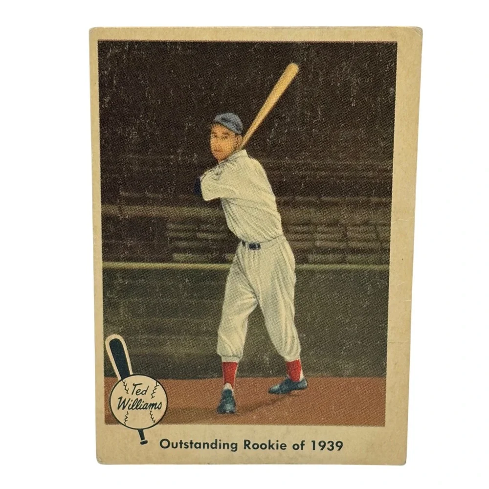 1959 Fleer Ted Williams #14 Outstanding Rookie of 1939 Baseball Card Red Sox
